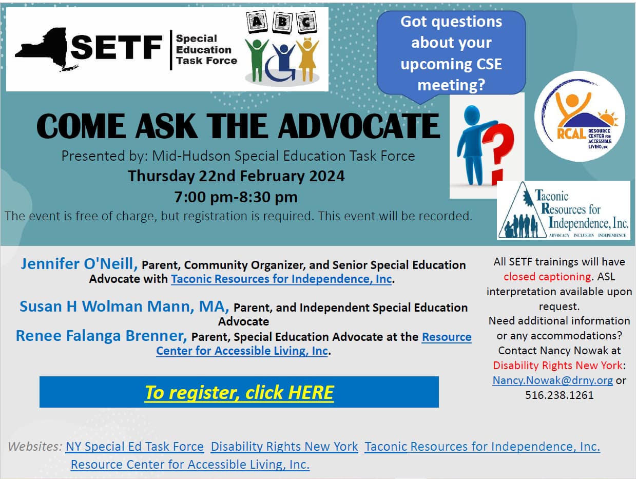 COME ASK THE ADVOCATE
