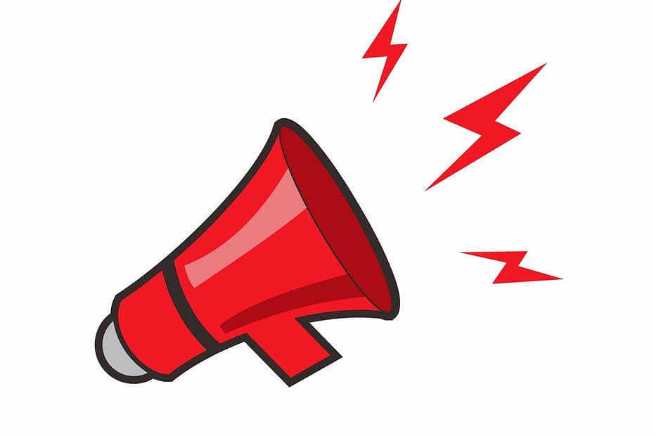 Red megaphone