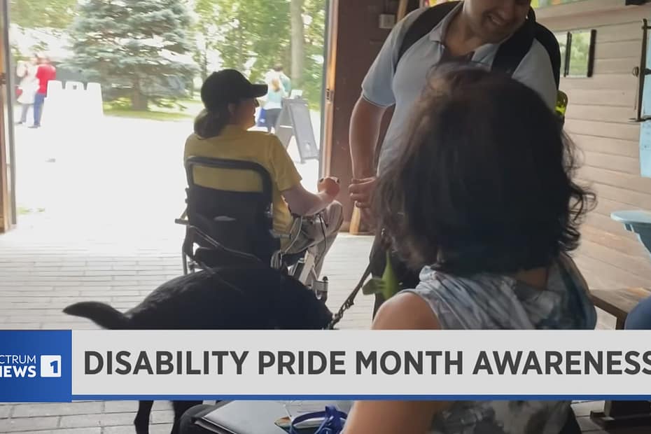 SPECTRUM NEWS 1- freeze frame of video displaying TRI's Executive Director, Lisa Tarricone
